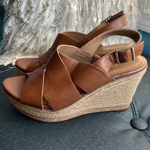 Clarks Womens Amelia Dally Espadrille Wedge Sandals
